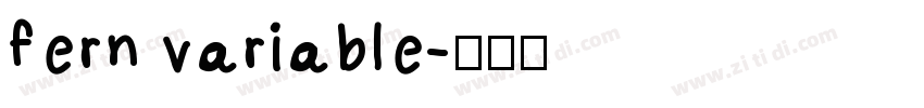 fern variable字体转换